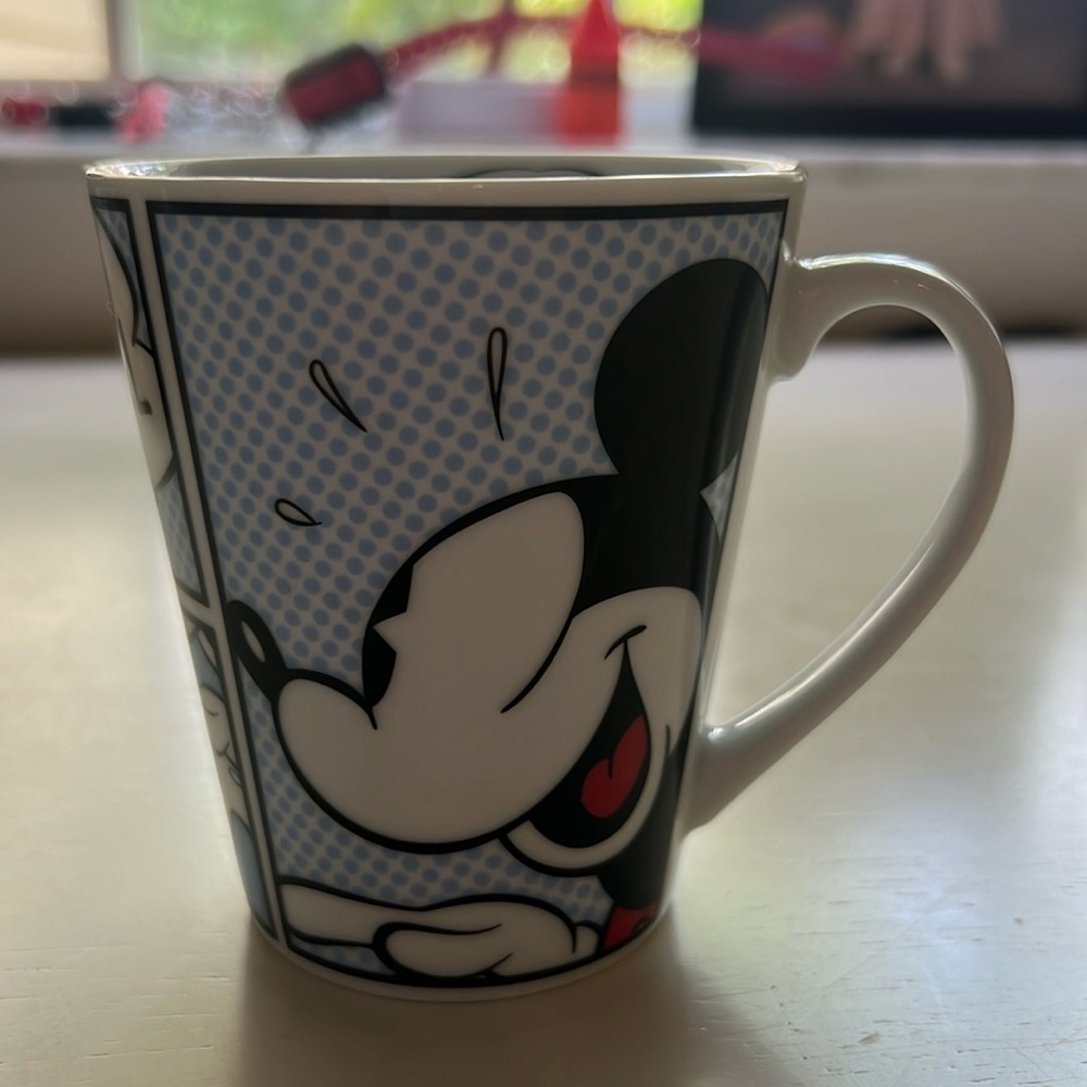 Disney Mickey Mouse Swell Comic Cartoon Panel Blue Coffee Cup